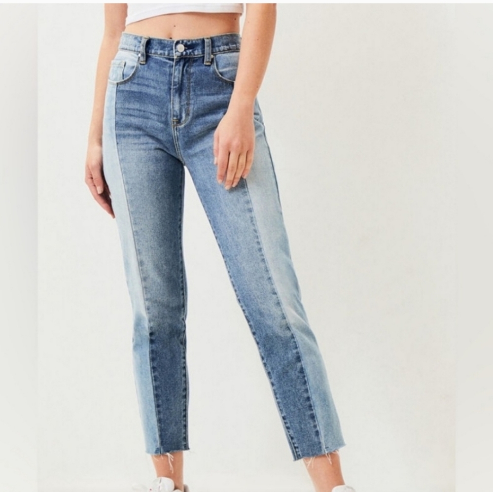 PacSun Vintage Two-Tone Blue High-Rise Jeans